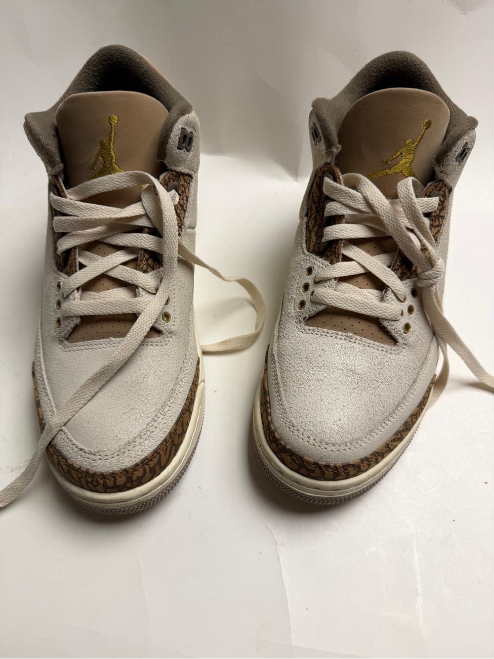 Jordan Kids White and Tan Basketball Sneakers